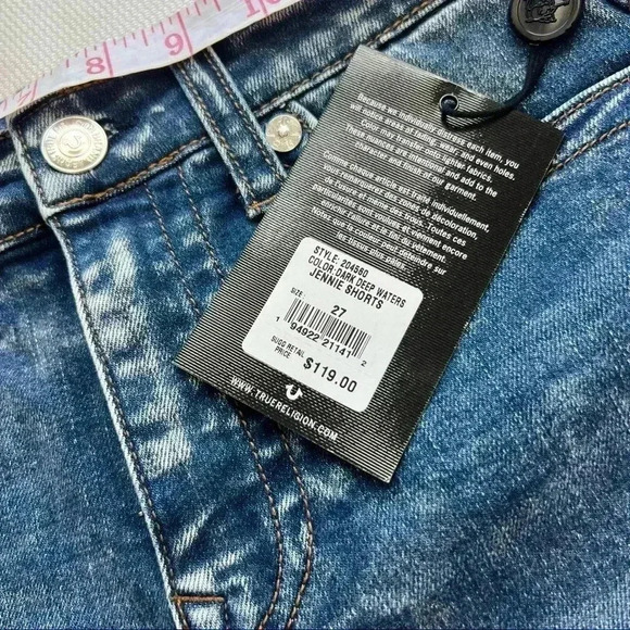 TRUE RELIGION Jennie Curvy Cuffed Shorts size 27 - Picture 6 of 12